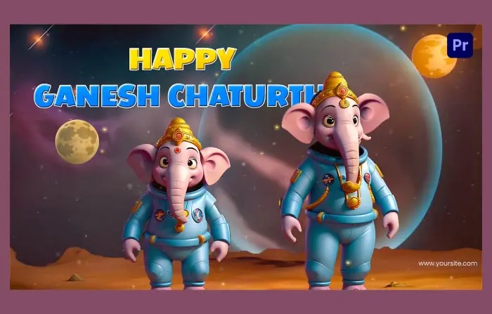 Ganesh Chaturthi 3D Invitation Card Animation